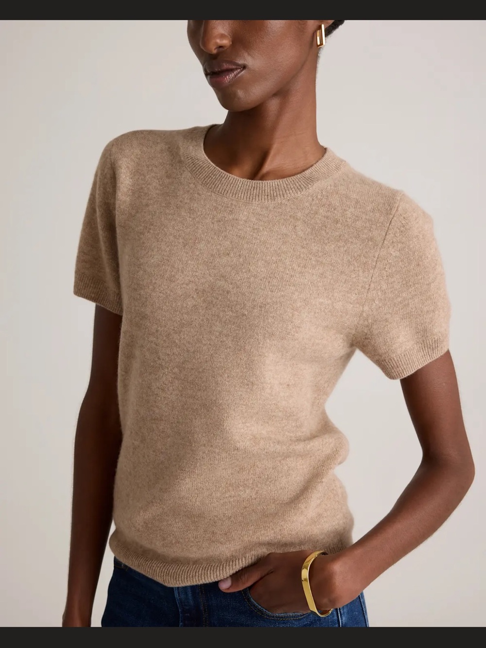 EUC Quince Mongolian Cashmere tee L